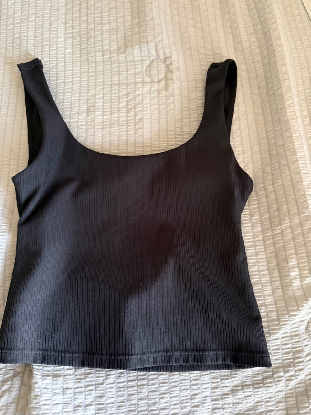 Fabletics Oasis Ribbed Twist tank black